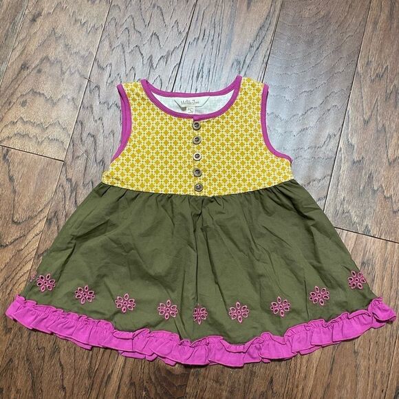 Matilda Jane Enchanted Garden Seabean Mixed Print Sleeveless Tank Tunic size 4 - Picture 4 of 8